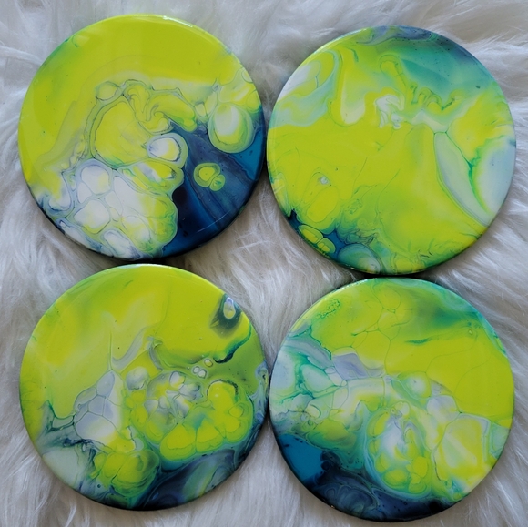 Abstract Art Coaster Set - Picture 3 of 8